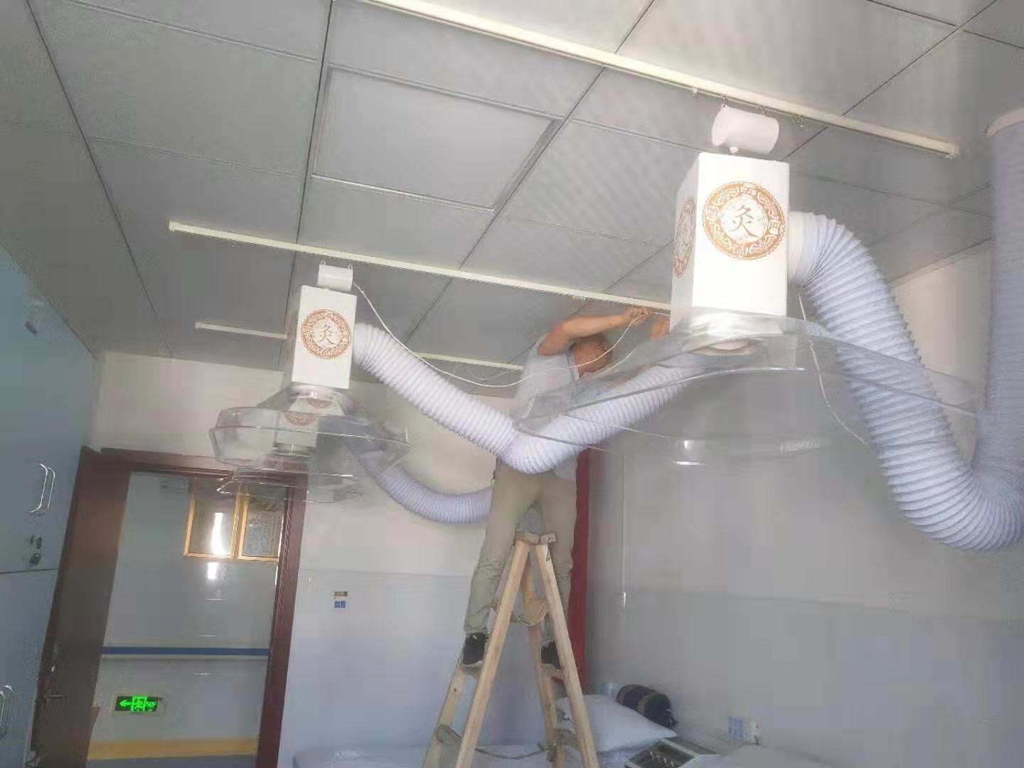 安化醫(yī)院(華仔)艾灸排煙設(shè)備安裝完工